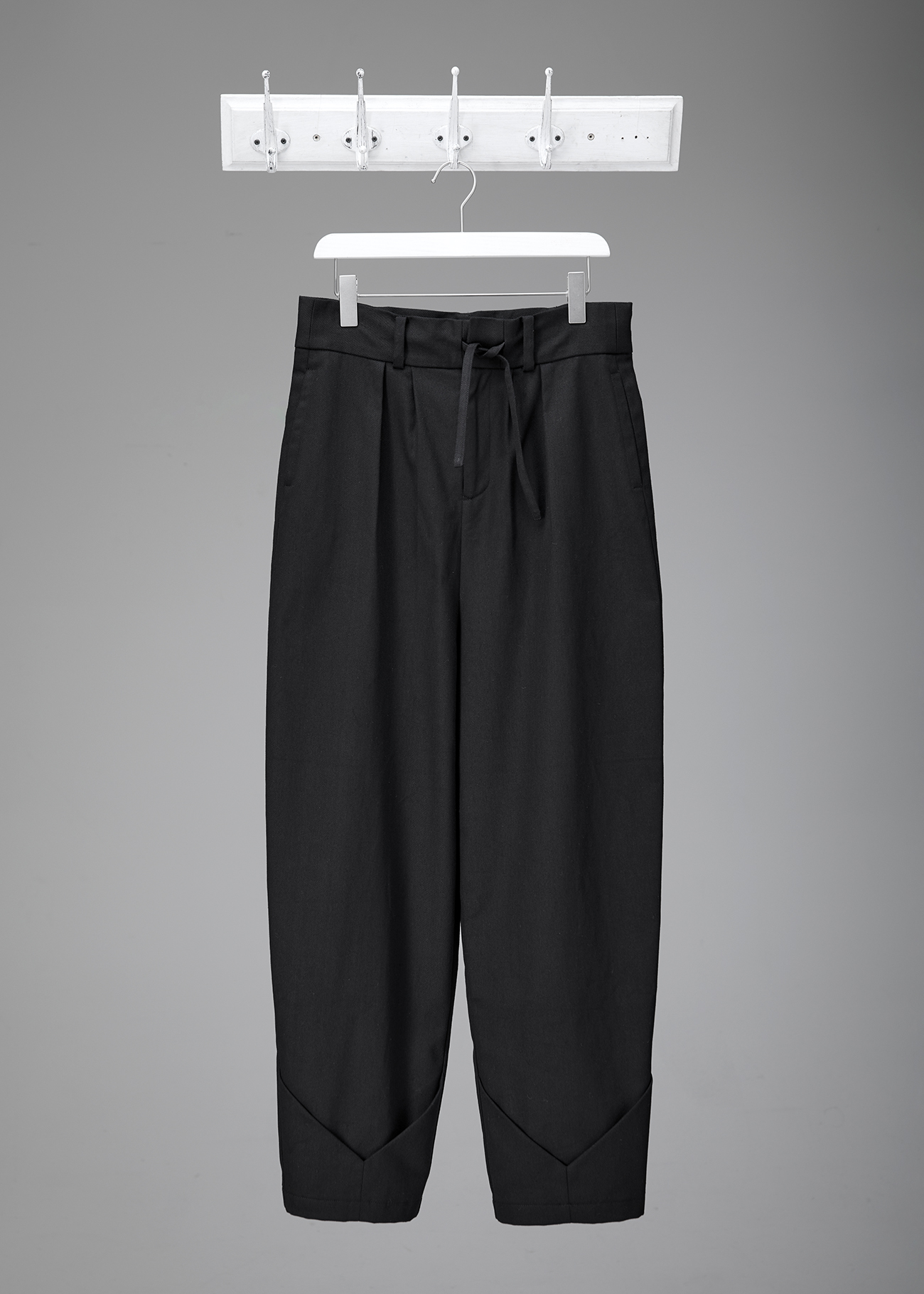 Pleated-Hem Pants